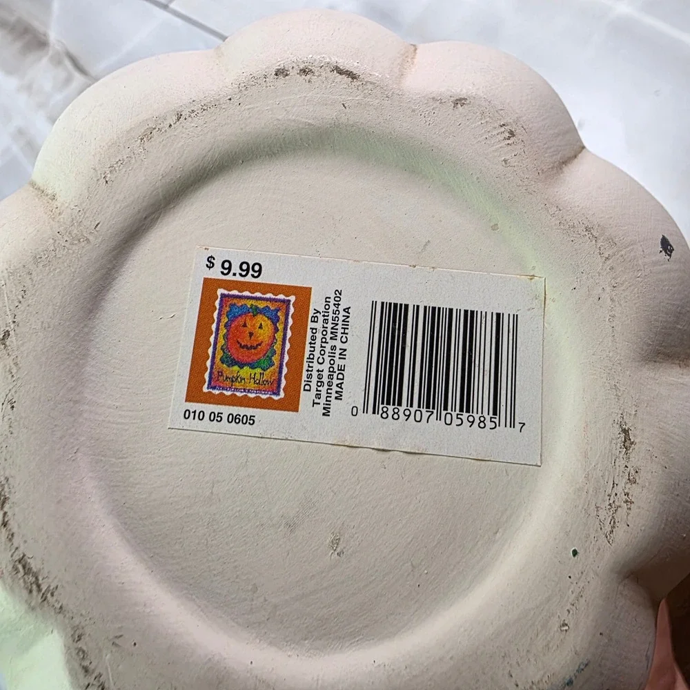 Pumpkin Hollow White Ceramic Pumpkin Jar with Raffia Bow Target‎ 010 05 0605